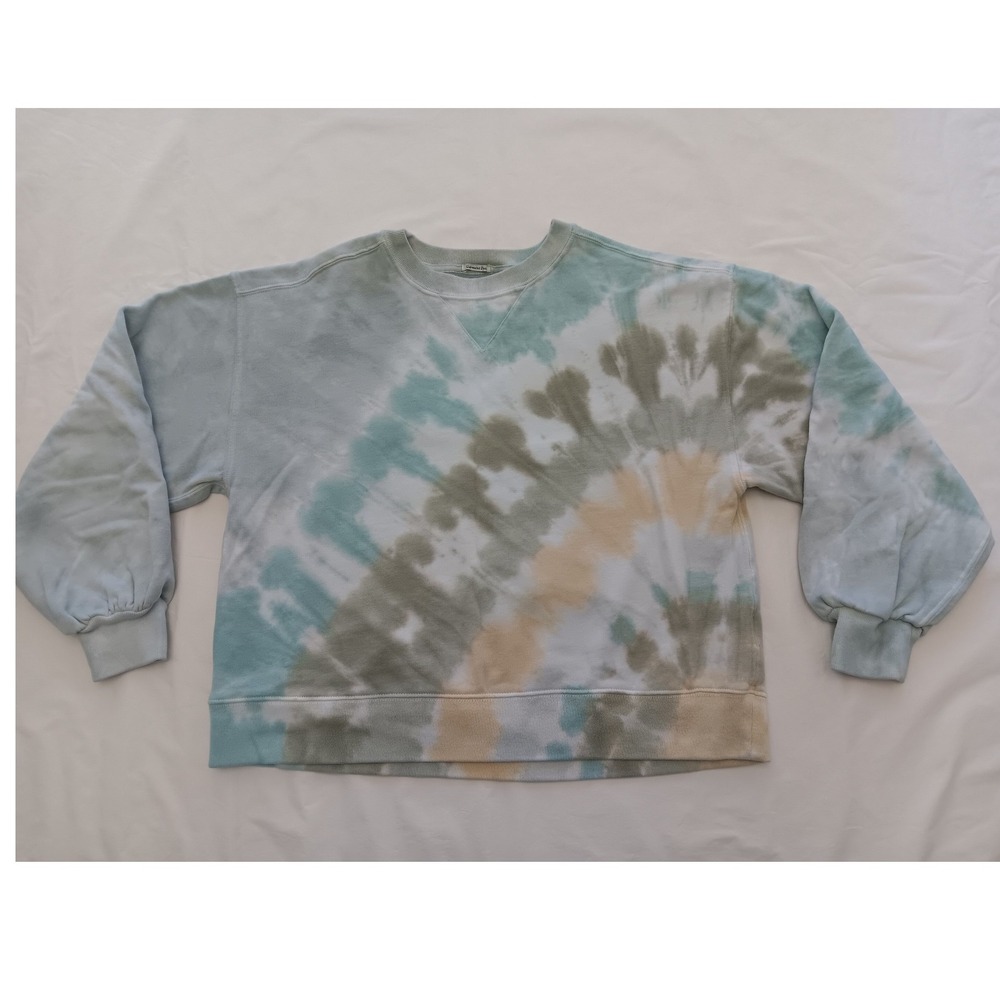 Abercrombie Fitch Soft A&F Collection Tie Dye Sweatshirt Women Size Med Crewneck